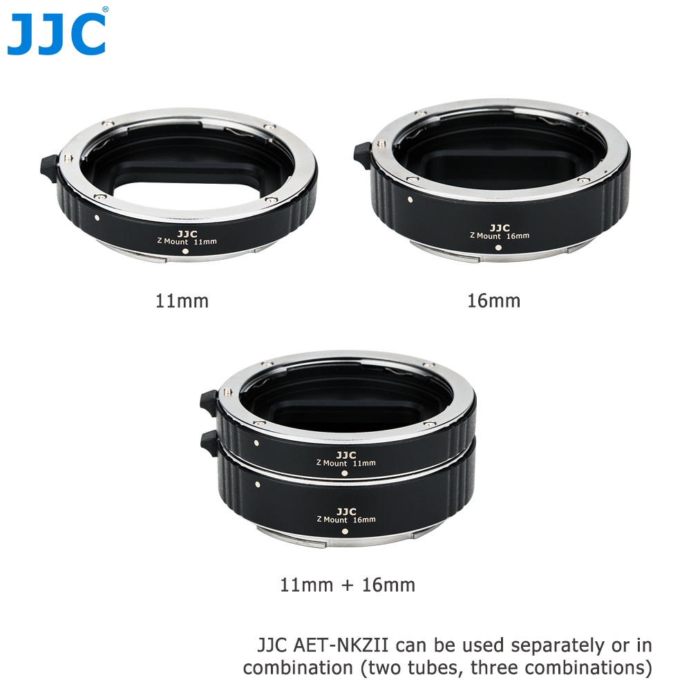 Ống mở rộng chụp cận cảnh lấy nét tự động JJC cho máy ảnh Nikon Zfc/ Z50/ Z5/ Z6/ Z7/ Z6II/ Z7II/ Z9/