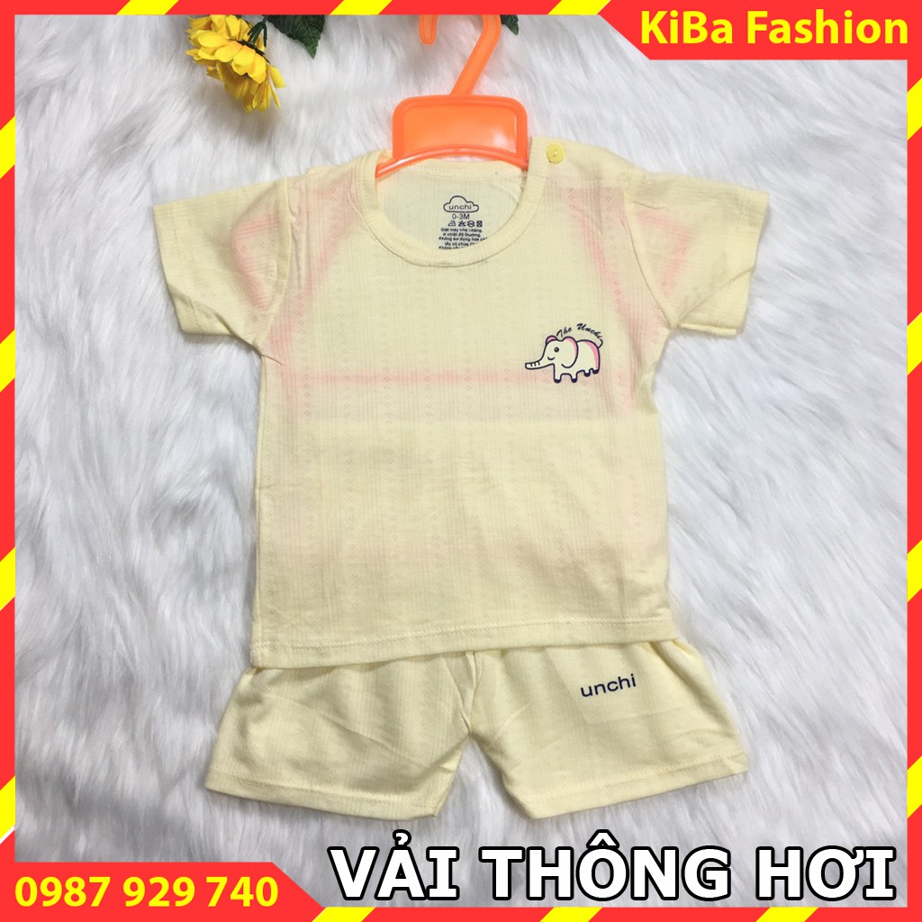 1 Bộ cộc tay UNCHI  chất cotton HÀNG ĐẸP mềm mịn an toàn cho bé từ 4-14kg - BCUC22