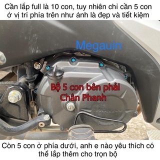 Ốc Lốc Máy Titan Gr5 Wave A 110 [ 2017 - 2022 ]