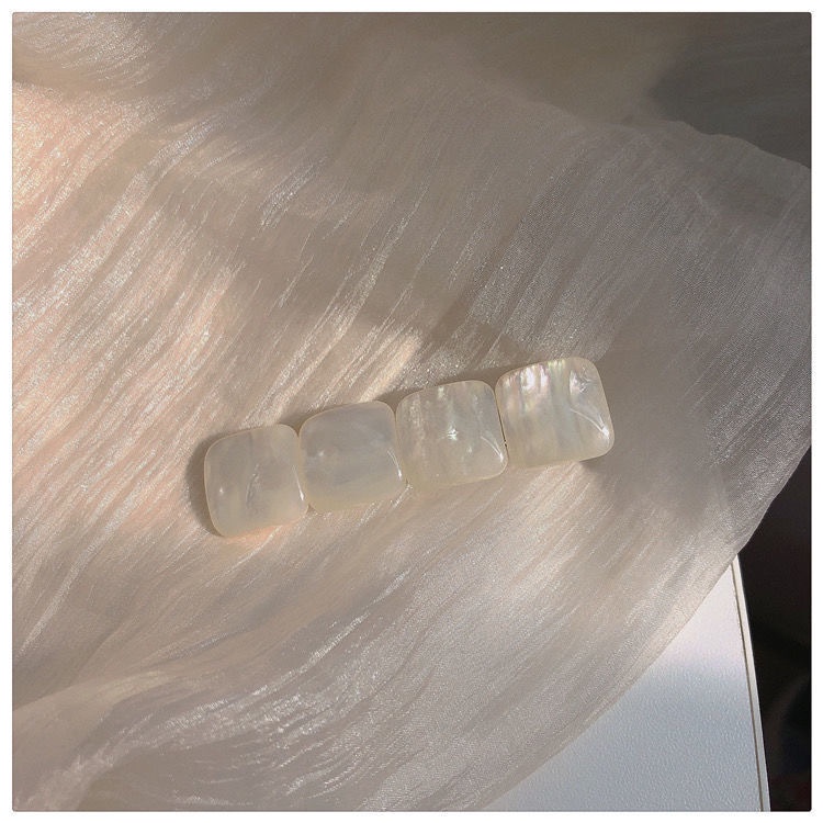 Set 2 kẹp tóc đính đá hình vuông/ trái tim xinh xắn toàn diện cho nữ