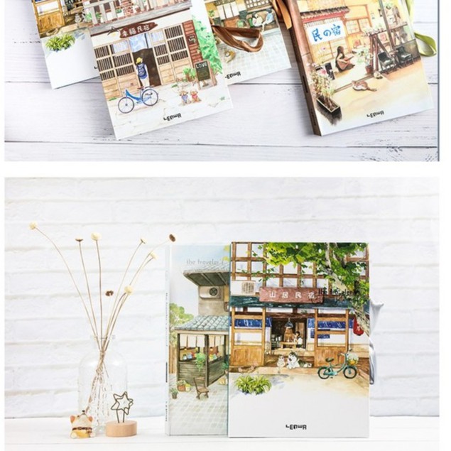 Sổ tay vintage cute ghi chép B5 80 trang kèm sticker và bì thư lưu bút