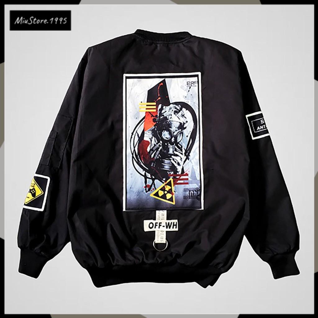 [Ảnh + video thật] Áo khoác Bomber ANTI.BATTLE (hàng design cao cấp) [Miustore]