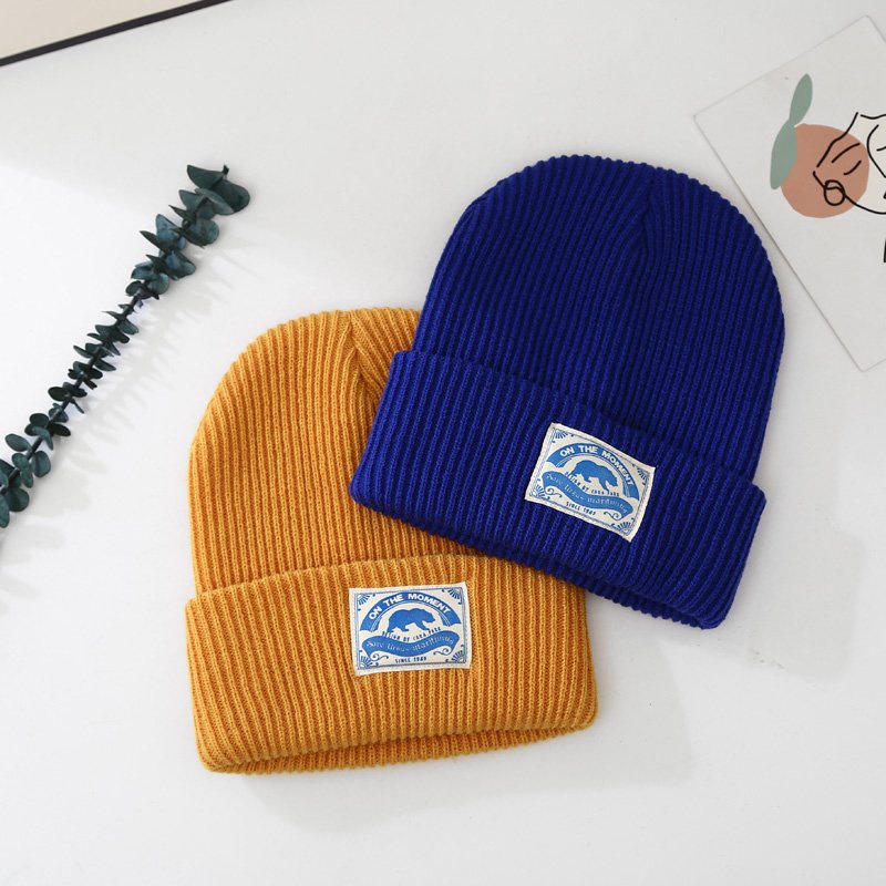 Mũ Len Nam Nữ Tag Vuông Phong Cách Nón Len Beanie Thời Trang Hàn Quốc Nhiều Màu Sắc Vinatge Chất Len Dày Siêu Ấm Áp