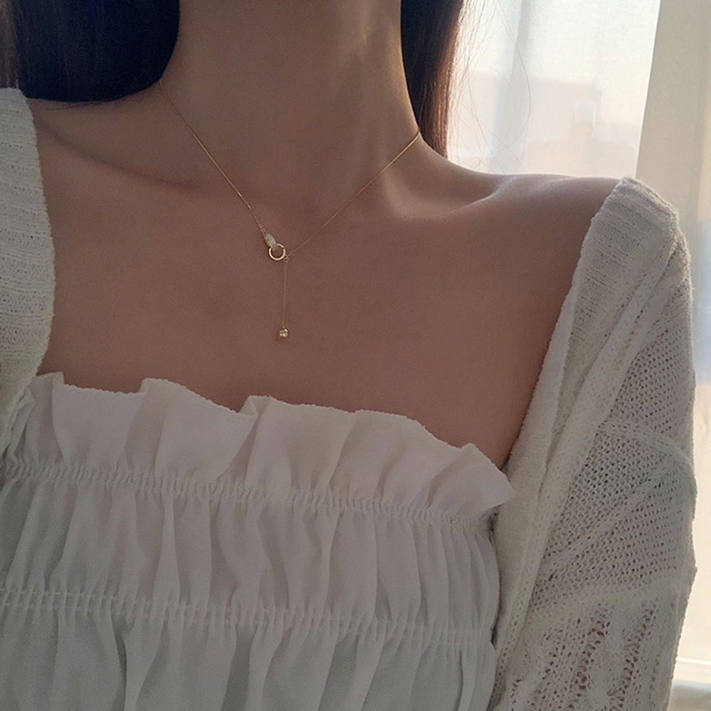 vòng cổ Hợp Kim Mặt Tròn Phong Cách Hàn Quốc Cho Nữ