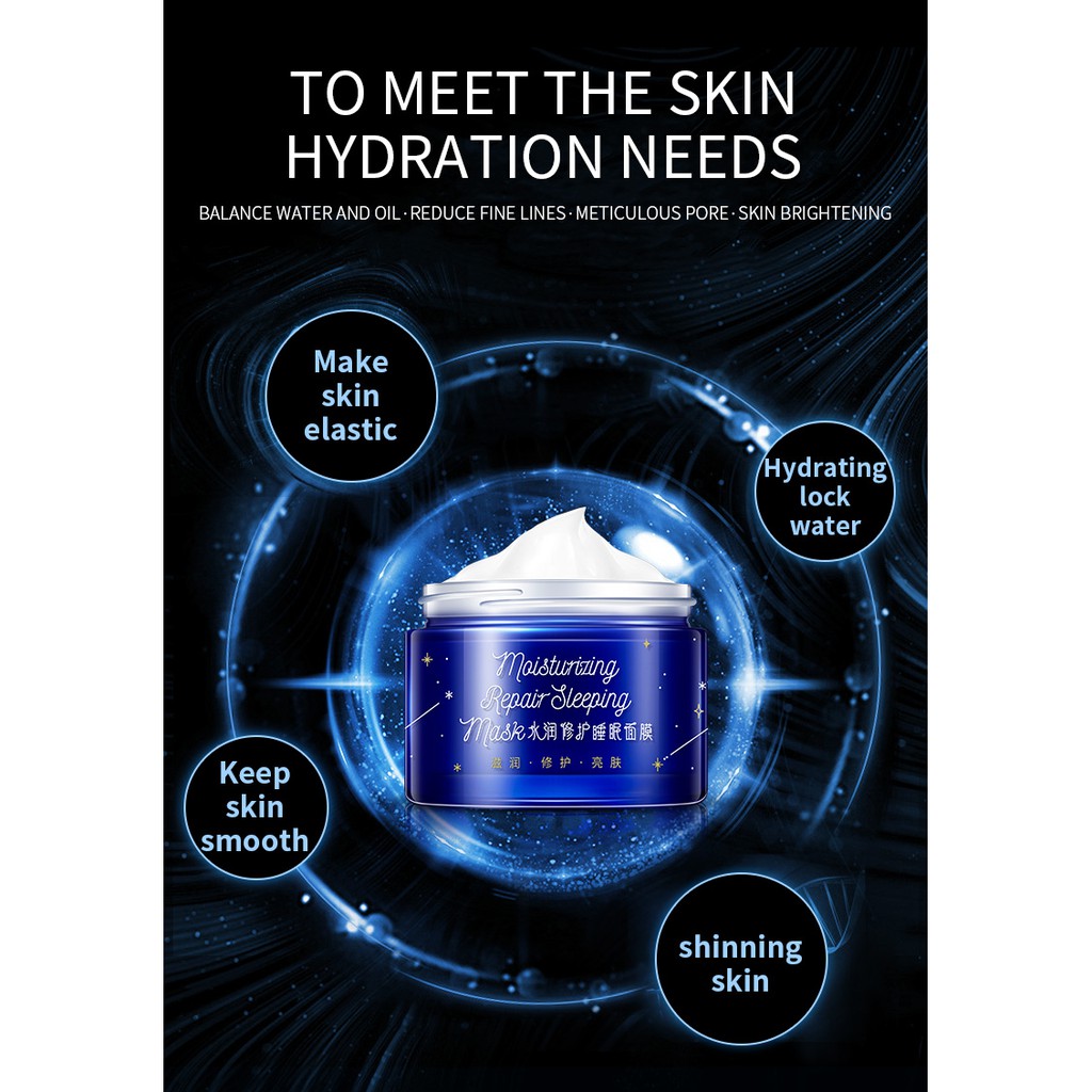 Mặt nạ ngủ FENYI tinh chất Hyaluronic Acid dưỡng ẩm làm sáng da 110g