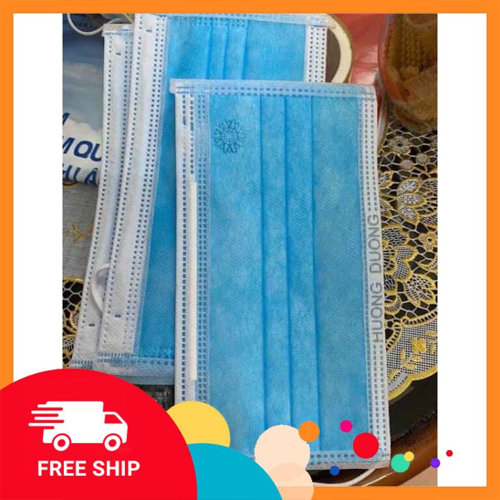 Khẩu trang kháng khuẩn 😷Freeship😷 Hướng Dương 4 lớp Xanh/Xám/Đen/Trắng hộp 50c | BigBuy360 - bigbuy360.vn