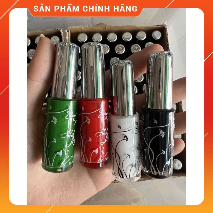 SƠN VẼ CỌ NÉT ELITE (Nắp Xi) - 10ml ( đủ màu )nét cọ mảnh vẽ sắc nét chất sơn vẽ không bị lem -dùng chon salon nail