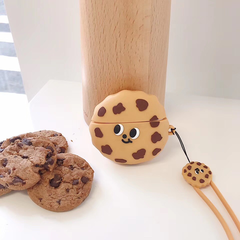 Ins popular biscuits airpods case airpods pro case Emojis cookie airpods 1 2 pro protective cover