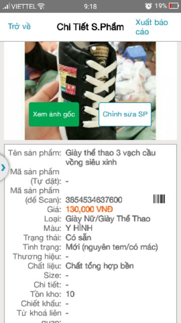 Xả giày thể thao độn đế