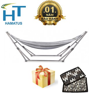 Bộ võng xếp inox Duy Sơn phi 32 kèm lưới võng cỡ đại