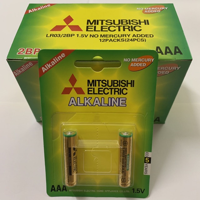 Pin AAA Mitsubishi Electric Alkaline Chính Hãng Vỉ 2 Viên