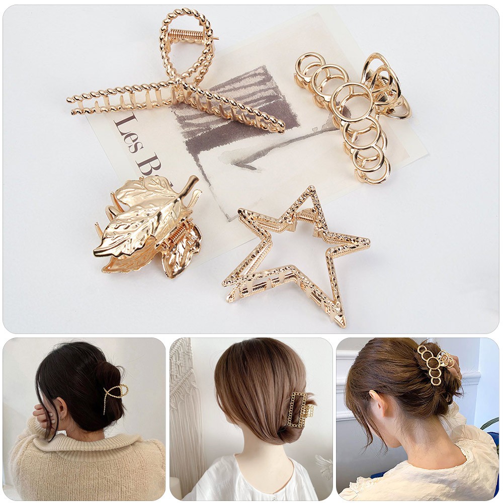 (Hàng Mới Về) Kẹp Tóc Hình Con Cua Bằng Kim Loại Phong Cách Hàn Quốc Cho Nữ