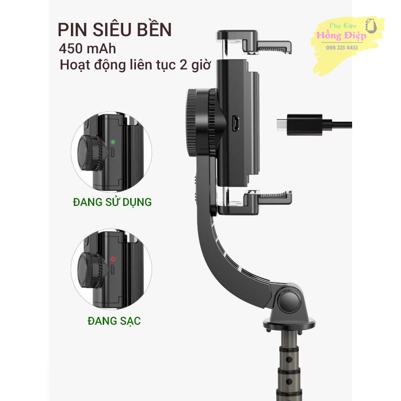 Gậy Chống Rung Gimbal L08 Có Remote Bluetooth