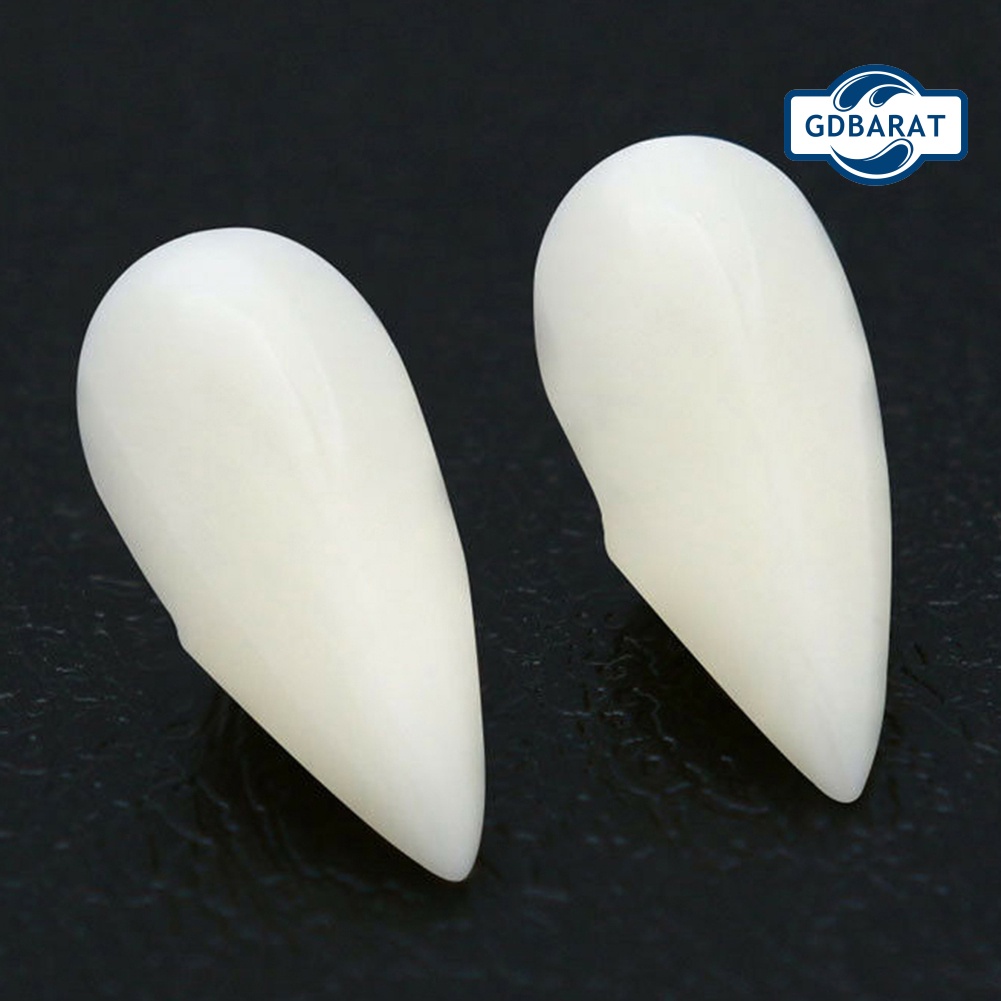 Bộ 2 Răng Nanh Giả 13/15/17/19mm Dùng Hóa Trang Halloween