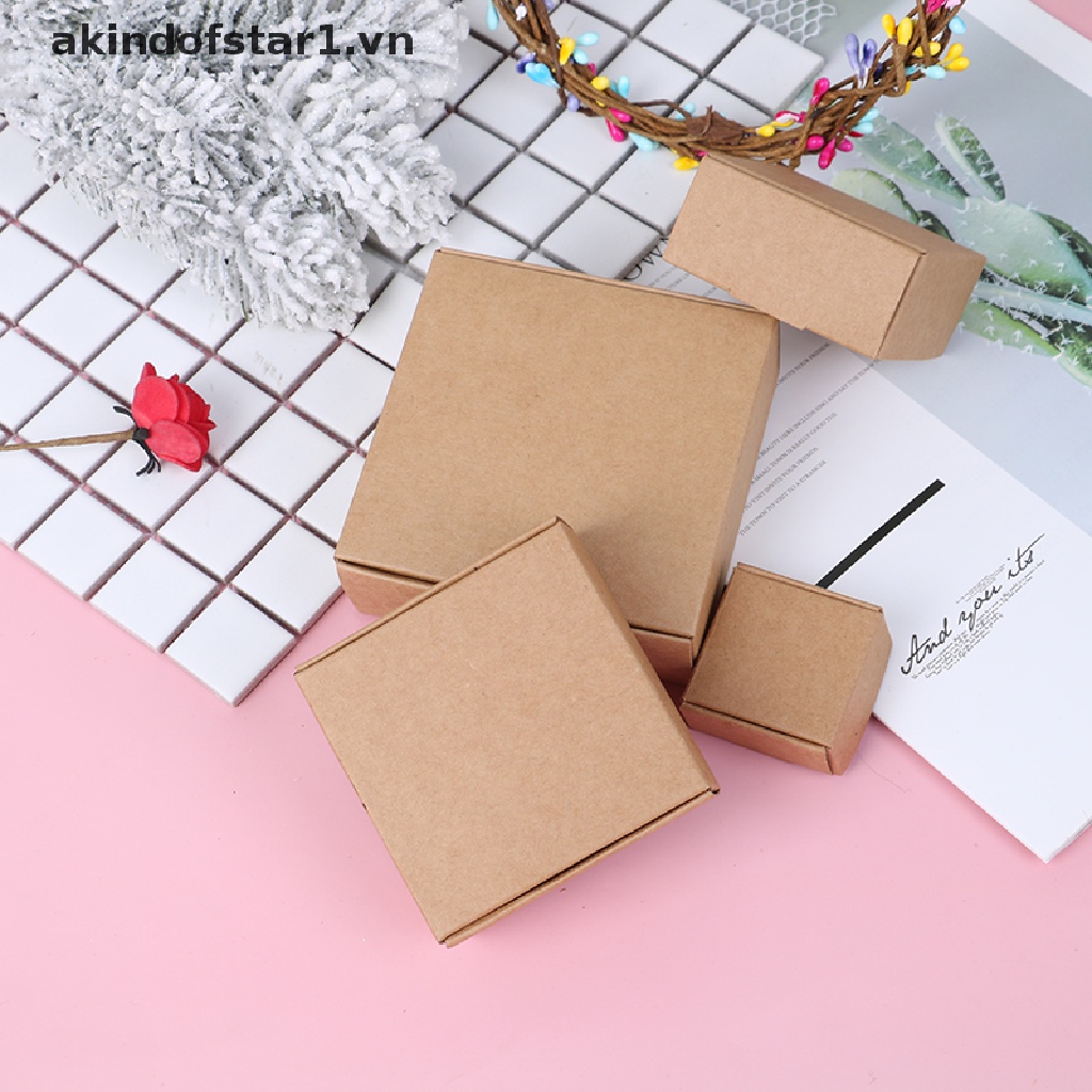 Set 10 hộp đựng xà phòng giấy kraft màu nâu thủ công kindstar1.vn}