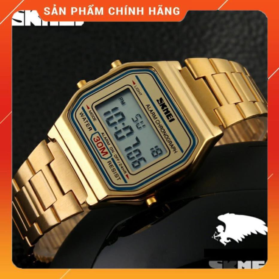 Đồng Hồ Unisex SKMEI Chính Hãng Dây Thép Không Gỉ 1123 Size 33mm Chống Nước 3ATM