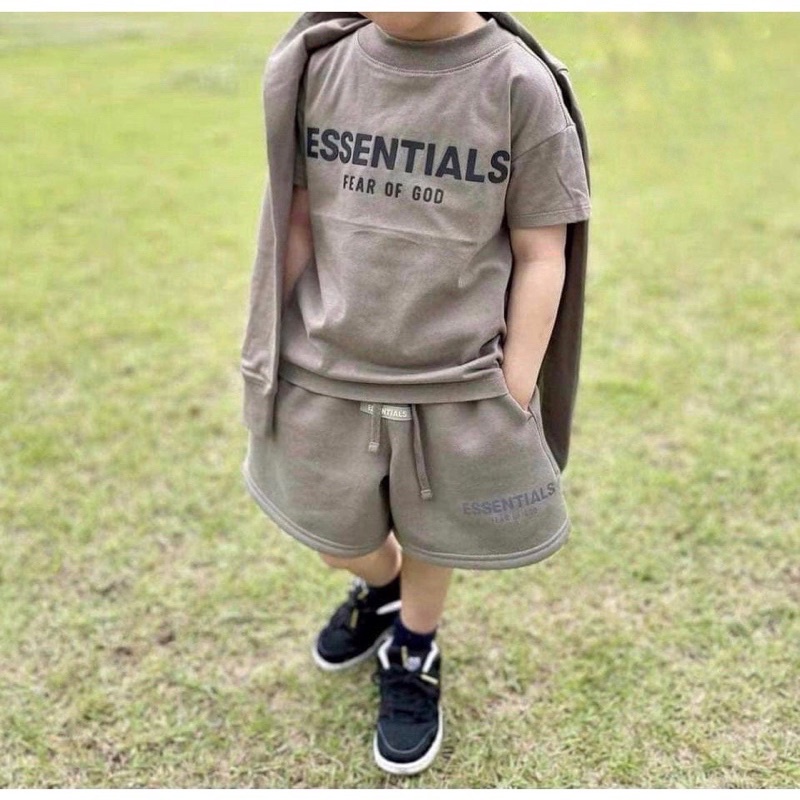 Bộ chữ essentials cotton nhiều mầu cho bé trai bé gái size nhỡ 14-30kg XHN890