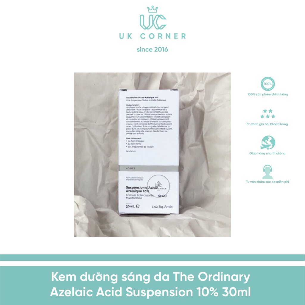 Kem dưỡng sáng da The Ordinary Azelaic Acid Suspension 10% 30ml