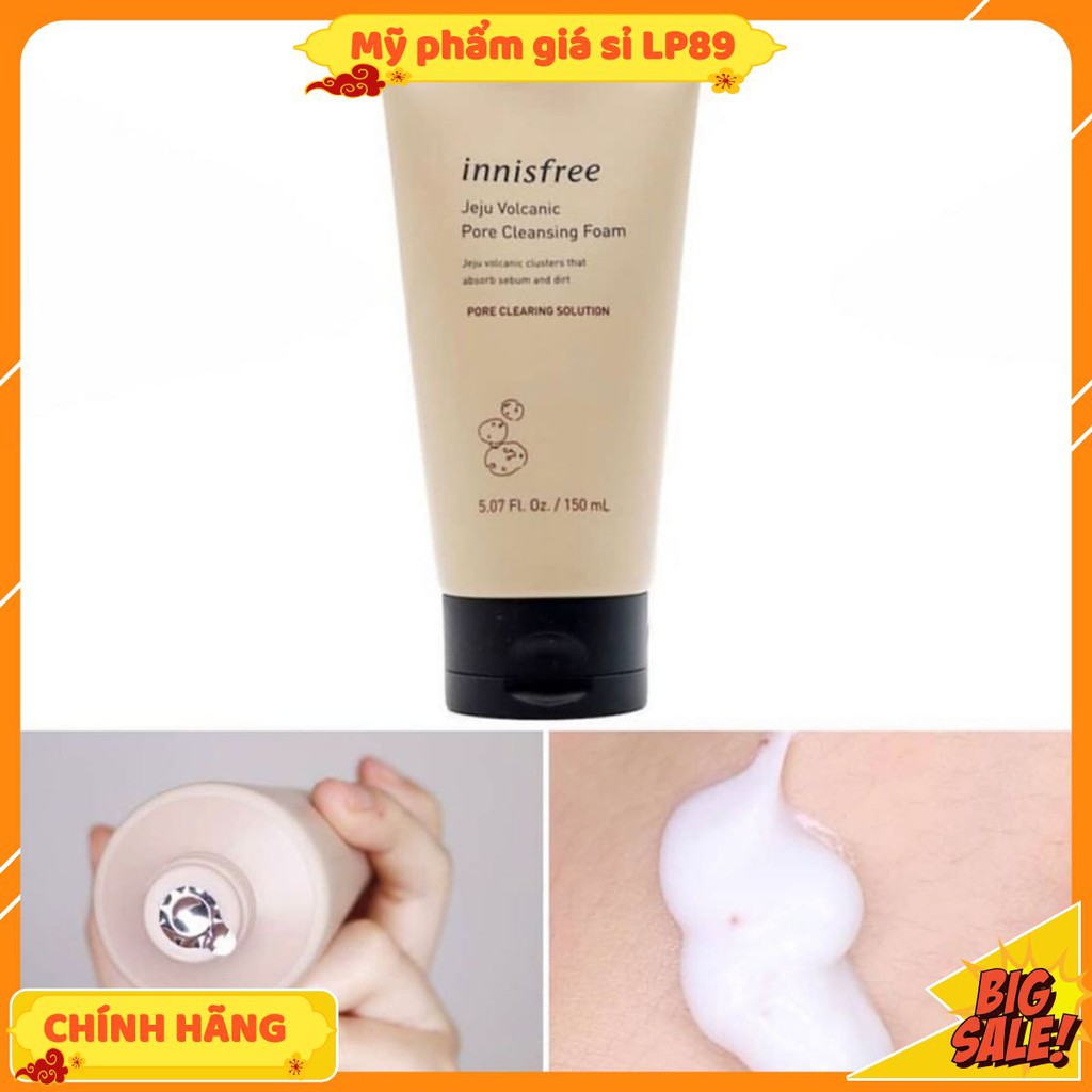 Sữa Rửa Mặt 💖FREESHIP💖 sữa rửa mặt innisfree Jeju Volcanic Pore sạch bã nhờn ngăn ngừa mụn 150ml