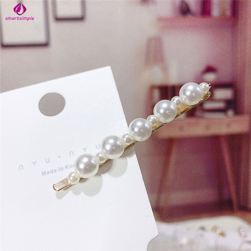 SS Women Girls Pearl Hairpins Retro Elegant Princess Hairpins Female Vintage Barrettes Headwear