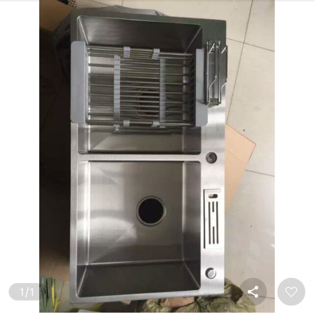 Chậu rửa chén inox 304 (82x 45) có rổ úp chén hoặc rau củ