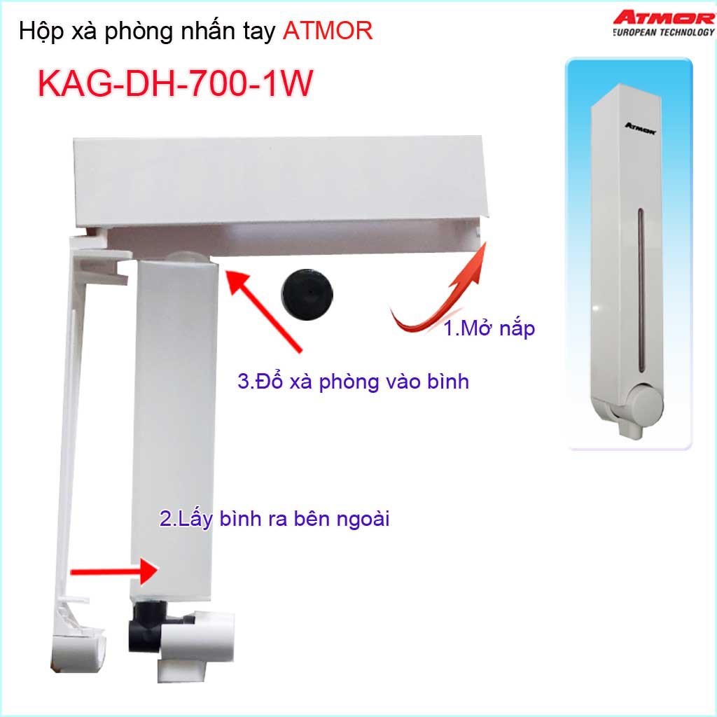 Hộp nhấn xà phòng Atmor, Bình xịt xà phòng KAG-DH700.1W