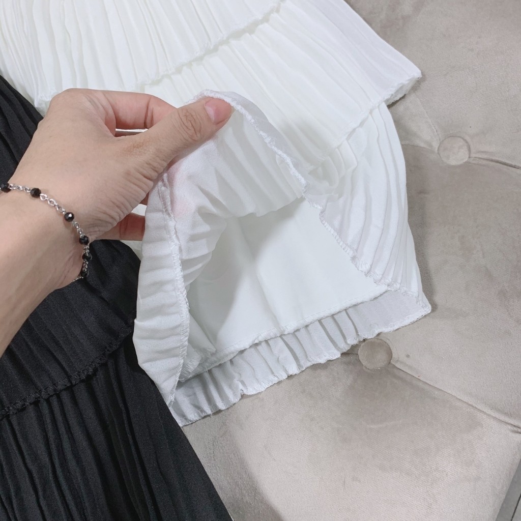 Chân váy xếp ly 3 tầng ngắn xòe cạp cao có quần lót trong lưng thun thời trang dễ mặc DUMISA CV03 | BigBuy360 - bigbuy360.vn