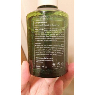 Mặt nạ vỗ BLITHE Patting Splash Mask Soothing & Healing Green Tea