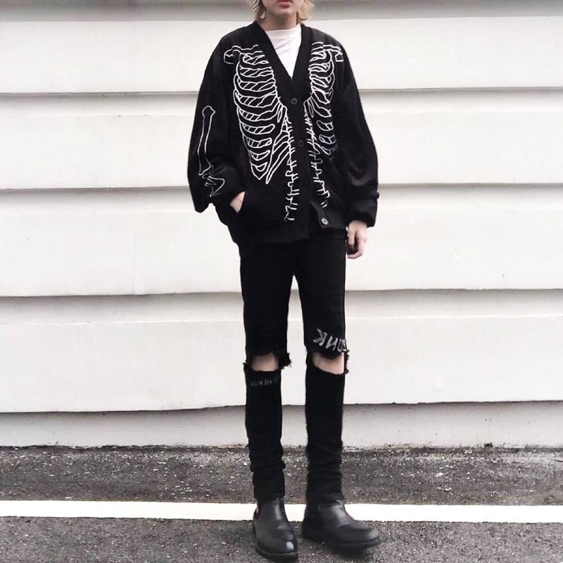 Áo khoác Torso Cardigan đen