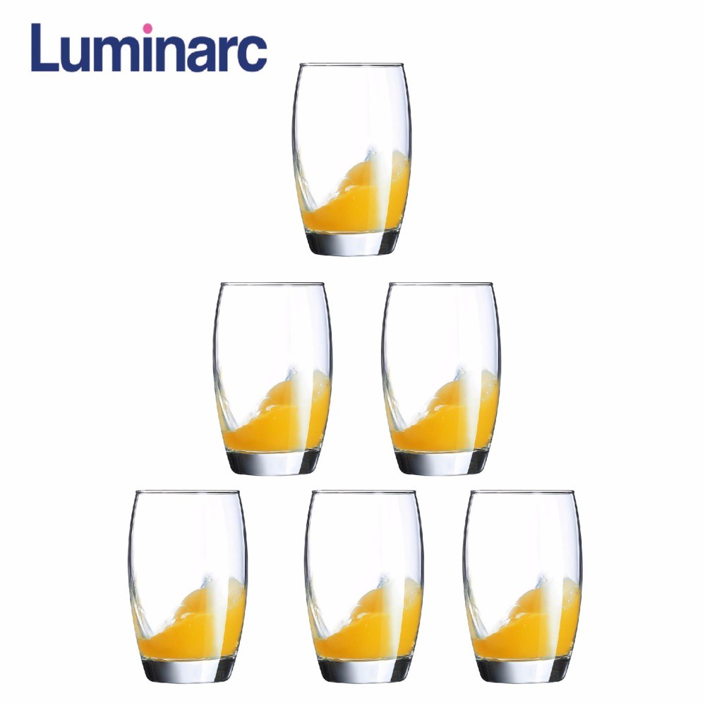 [Luminarc] Bộ 6 cốc thủy tinh Luminarc Salto 350ml - G2560, cam kết hàng chính hãng, thủy tinh bền đẹp