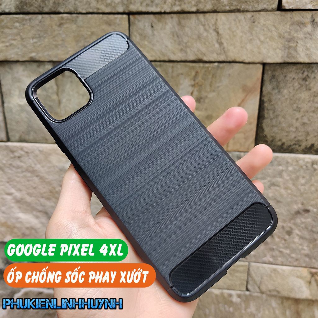 Google Pixel 4 XL_Ốp lưng cao su phay xướt siêu bền.