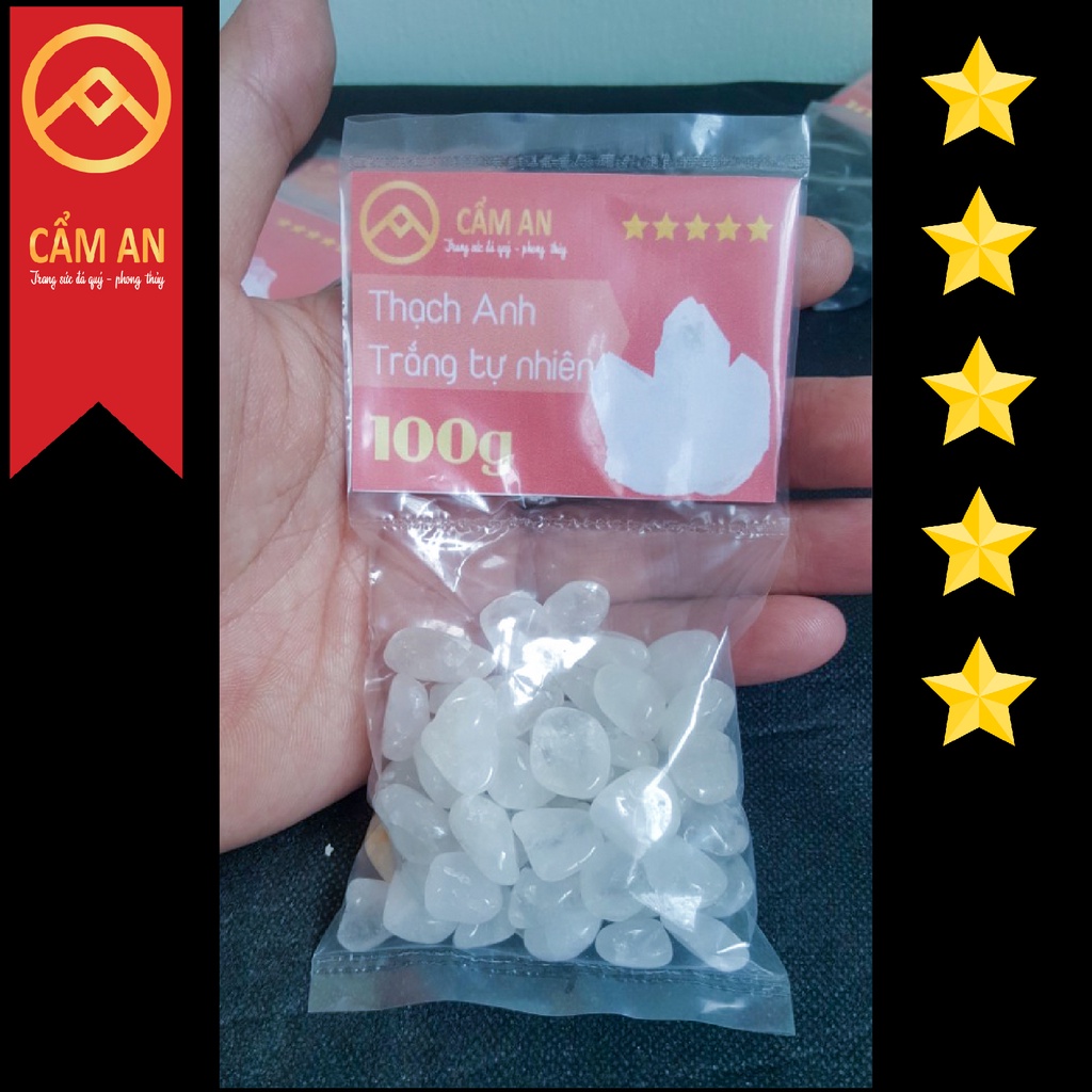 Túi đá màu mài bóng tự nhiên, trọng lượng 100g, chất lượng tốt dùng tha.nh tẩy, trang trí nhà cửa. thương hiệu Cẩm An.