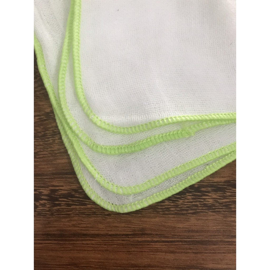 Combo 10 khăn gạc (sữa,mùng) khổ 25x35 ,4 lớp và 5 lớp ,100% cotton ,thương hiệu THIÊN THANH , ảnh thật , bảo đảm giao đ