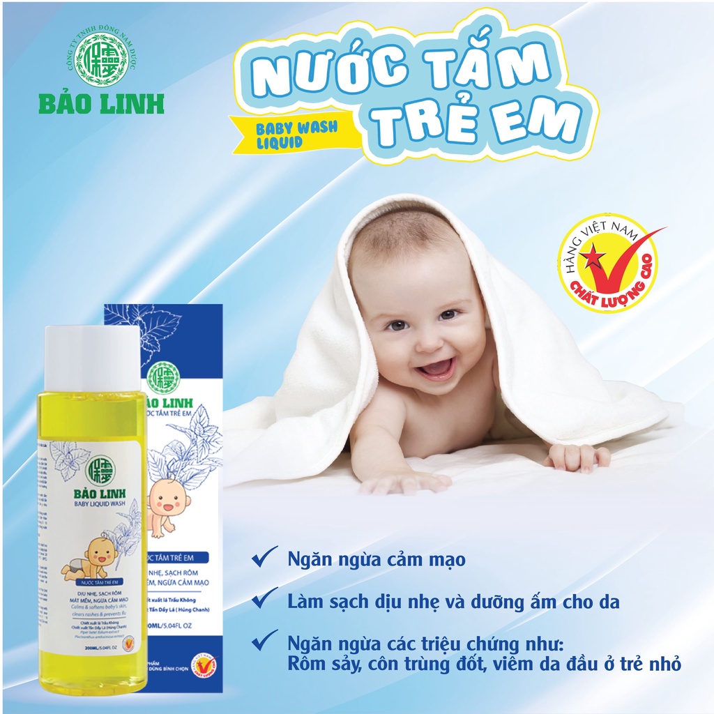 Nước Tắm Tinh Dầu Bảo Linh Dành Cho Trẻ Em 70ml và 200ml