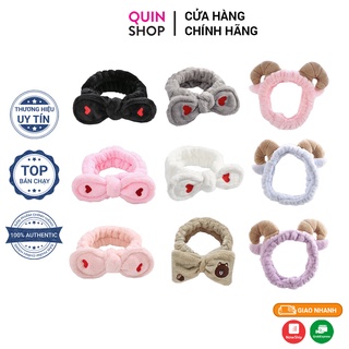 Băng Đô Cài Tóc Rửa Mặt Hình Thú, Nơ Đáng Yêu