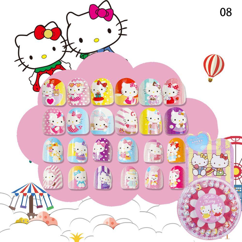 Miếng Dán Trang Trí Móng Tay In Hình Công Chúa Elsa/Kỳ Lân/ Kitty Cho Bé DIY