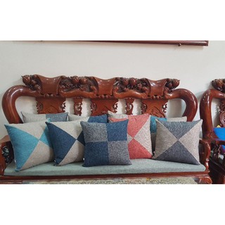 Vỏ Gối, gối tựa lưng sofa màu trơn chất nhung, chất thô gai cao cấp