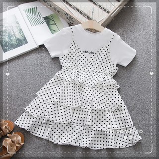 Váy dây chấm bi bé gái size 12-20kg