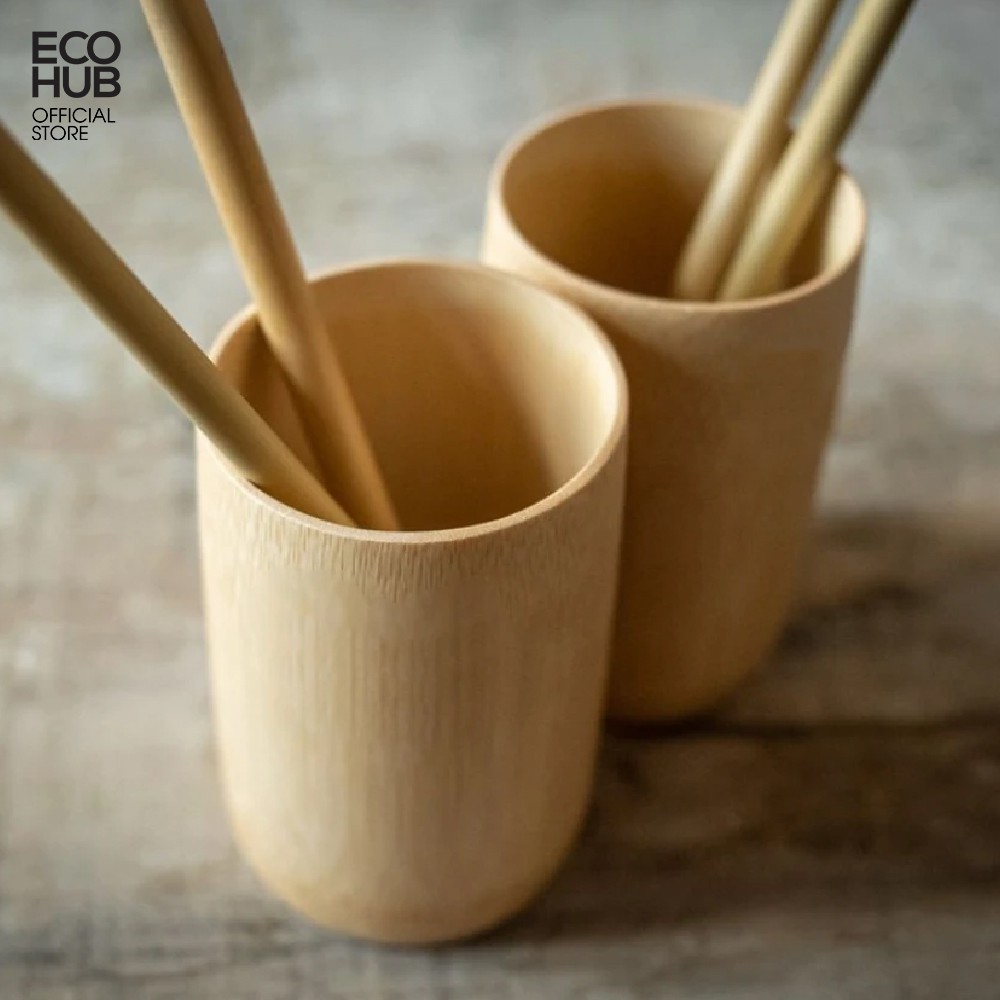 Cốc tre tự nhiên ECOHUB, Cao 6/8/12/18cm (Bamboo Cup) | EH010