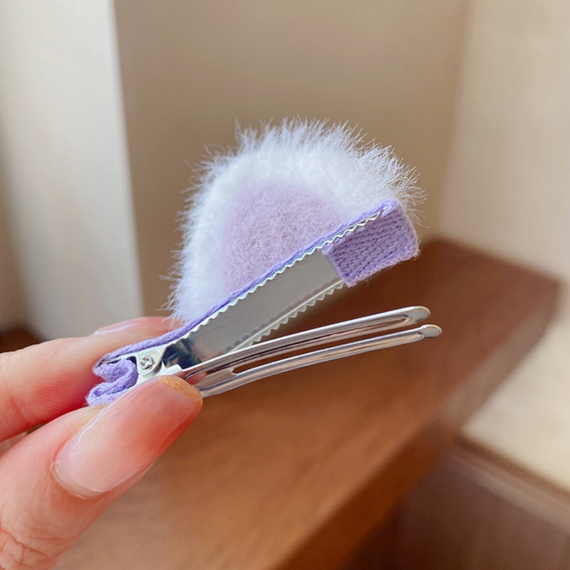 Kẹp tóc hình tai mèo bằng nhung dễ thương xinh xắn dành cho trẻ em
