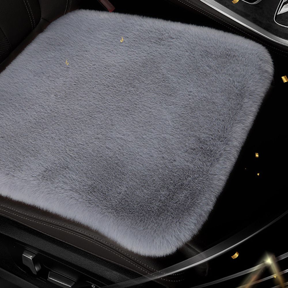 Đệm lót ghế ngồi ba mảnh bằng lông thỏ nhân tạo chống trượt giữ ấm vào mùa đông cho xe hơi