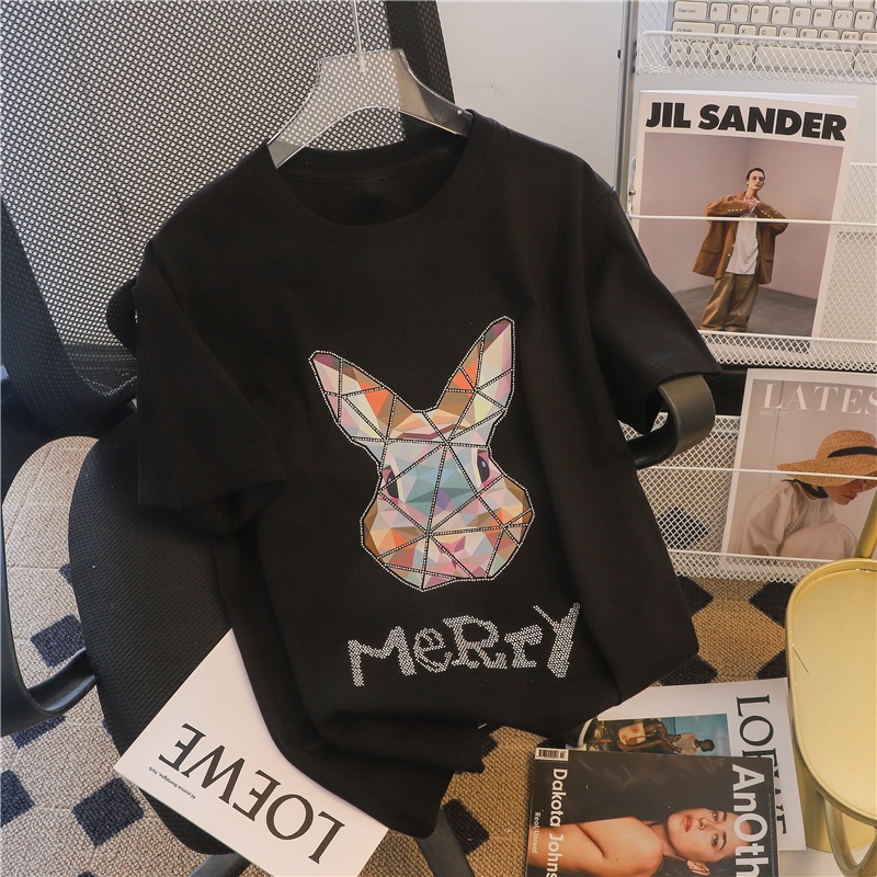 NRVP Áo thun tay ngắn cổ tròn thời trang mùa hè phong cách Hàn Quốc 2022