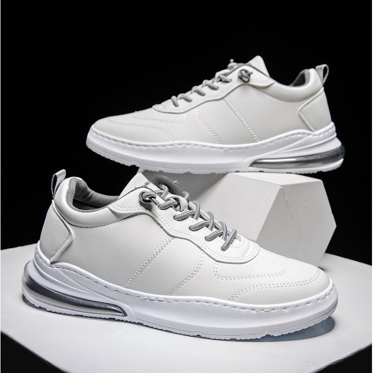 [ HOT SALE] Giày Sneaker nam thể thao màu trắng đế khâu cao cấp SP - 319