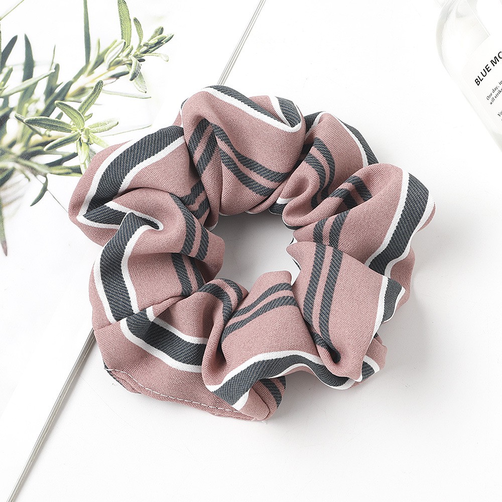 Spring new chic all-match fabric rope retro French large intestine ring head rope South Korea decorated female