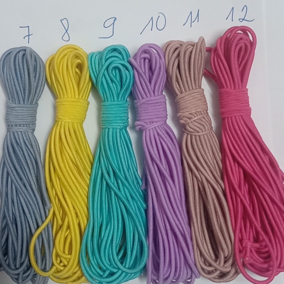 Bó 5-10 met dây thun tròn mềm 2mm làm dây cột tóc