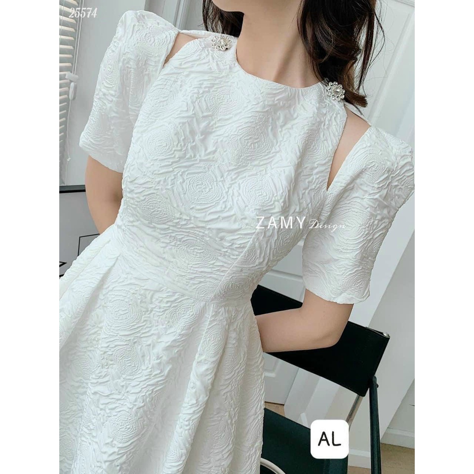[ 𝐅𝐑𝐄𝐄 𝐒𝐇𝐈𝐏 ]  ĐẦM DỰ TIỆC SANG CHẢNH THIẾT KẾ TIỂU THƯ TAY BỒNG HỞ VAI