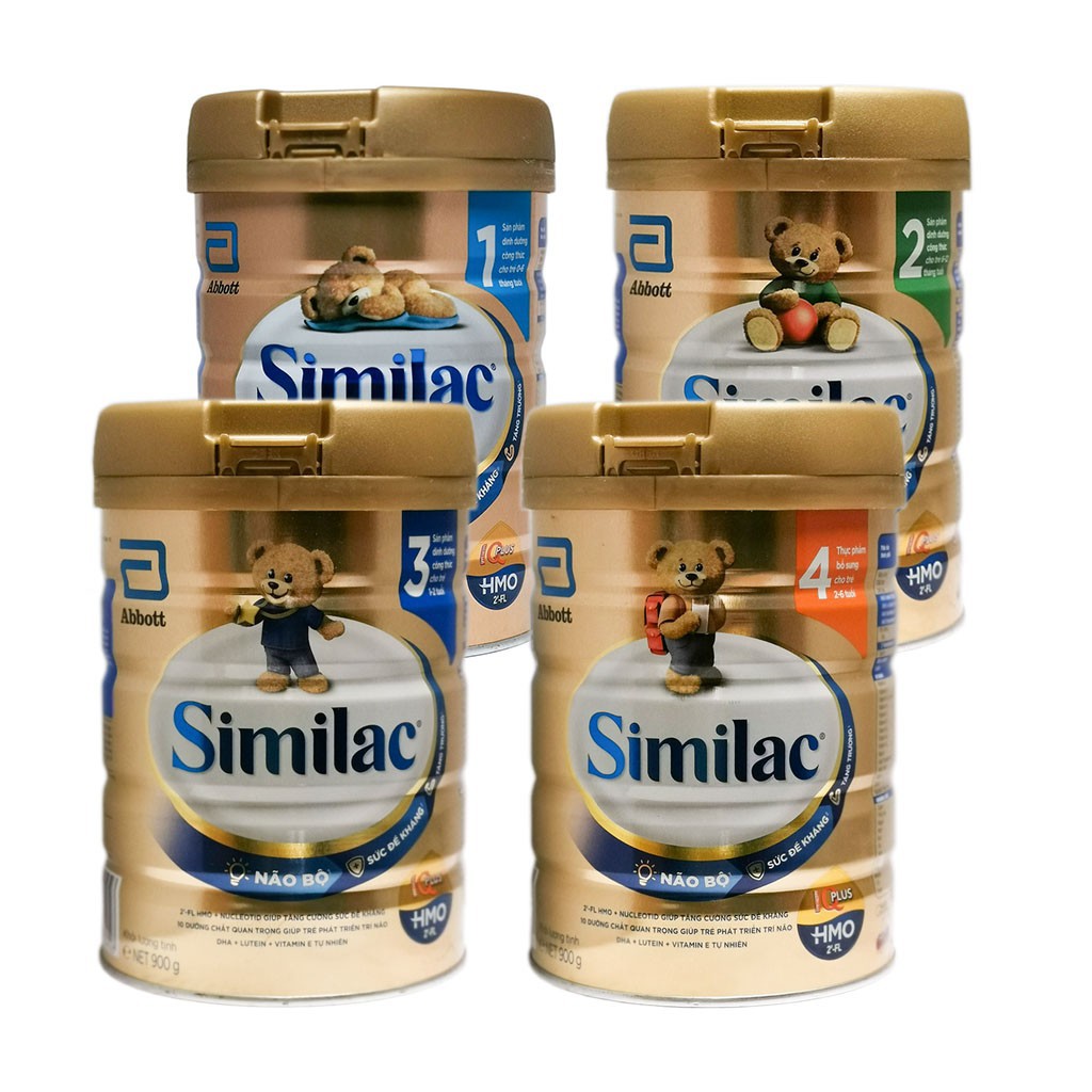 [mẫu mới]Sữa bột Similac Newborn IQ Plus 1,2,3,4 900gr