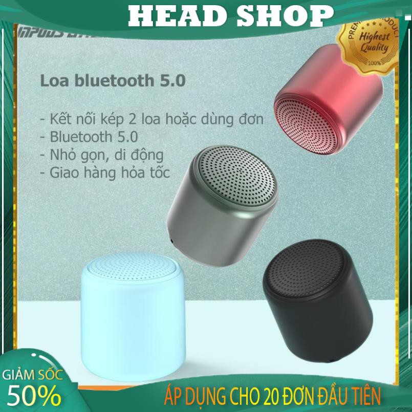 Loa Bluetooth 5.0 inPods LitteFun âm bass ấm nghe nhạc lâu pin 400 mAh HEAD SHOP