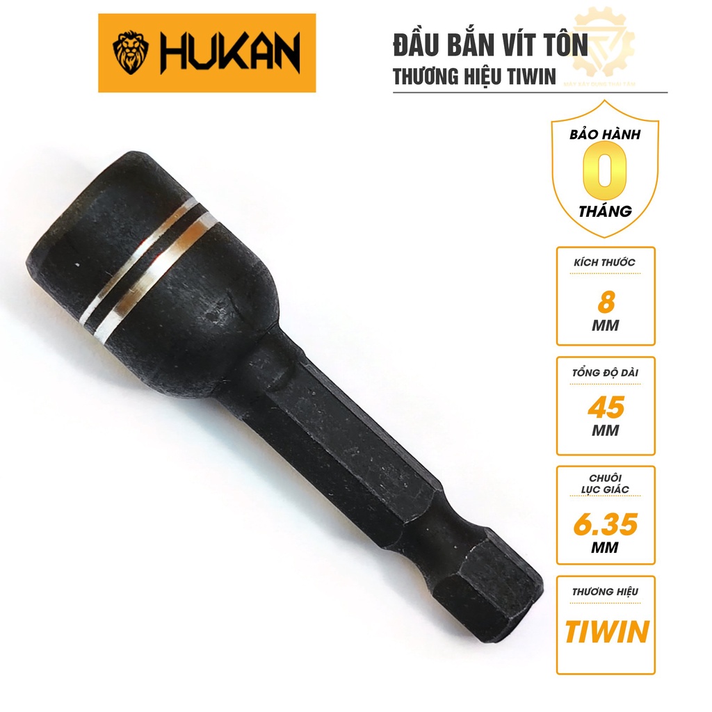 Đầu bắn vít tôn TIWIN 8mm siêu cứng