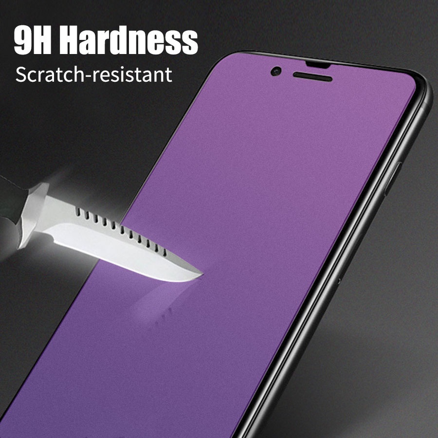 Kính Cường Lực Nhám Ánh Sáng Xanh Cho Full Màn Chống Vân Tay iPhone 14 13 12 11 Pro Max 13 Mini X XR XS 6 6S 7 8 Plus SE 2020